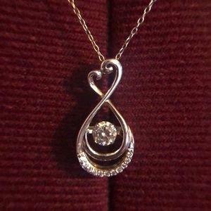 Infinity & Heart Design Sterling Silver Pendant